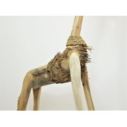 Rzeźba Żyrafa z drewna tekowego XL 104cm